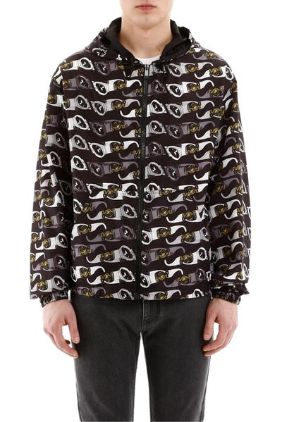 Shop Versace Sunglasses Printed Jacket In Multi