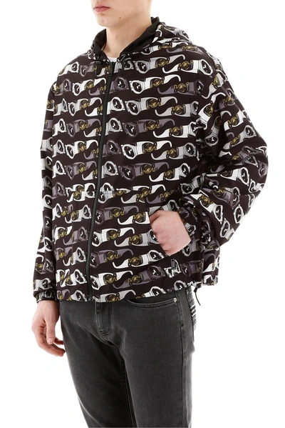 Shop Versace Sunglasses Printed Jacket In Multi