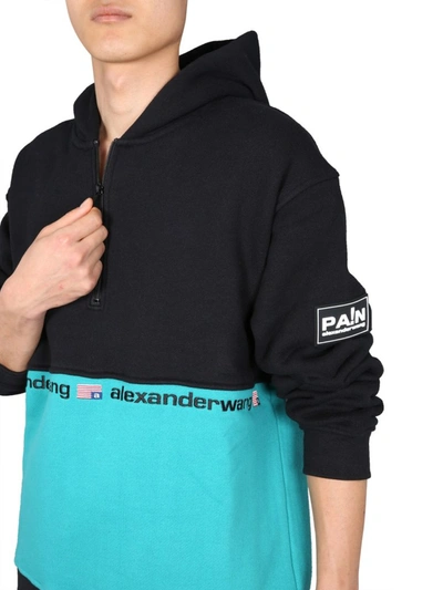 Shop Alexander Wang Colour Block Hoodie In Multi