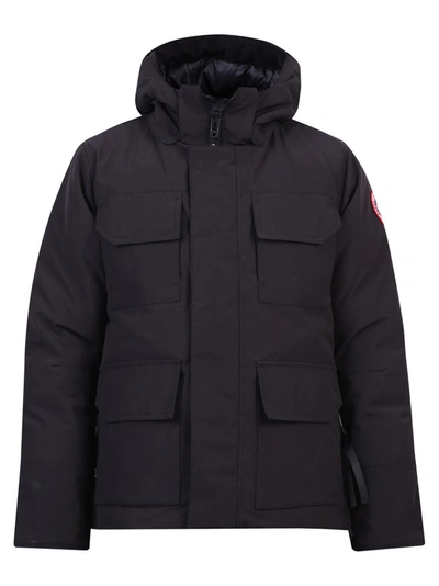 Shop Junya Watanabe Man X Canada Goose Hooded Coat In Black