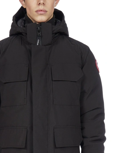 Shop Junya Watanabe Man X Canada Goose Hooded Coat In Black
