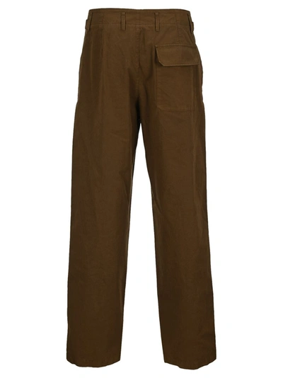 Shop Lemaire Belted Trousers In Brown