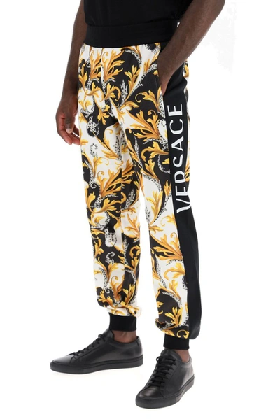 Shop Versace Acanthus Print Sweatpants In Multi