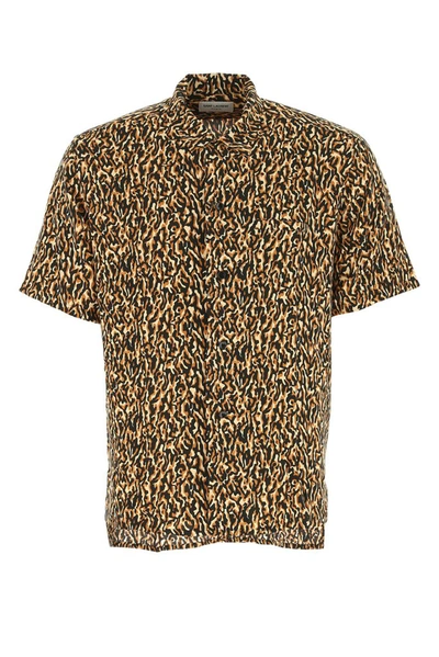 Shop Saint Laurent Leopard Print Shirt In Multi