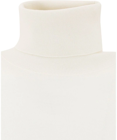 Shop Dolce & Gabbana Turtleneck Knit Sweater In White