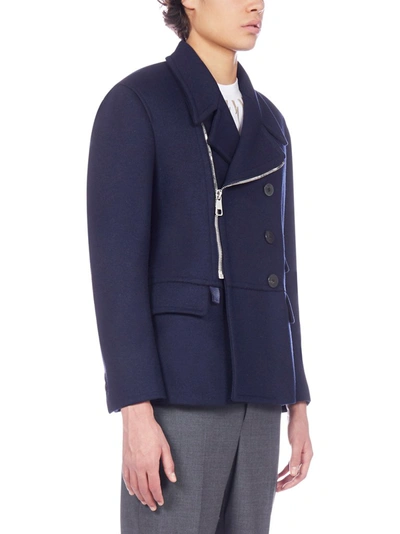 Shop Neil Barrett Zip In Navy