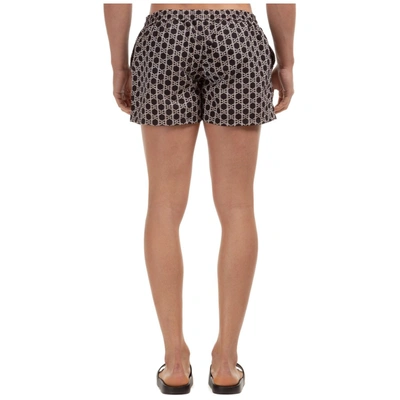 Shop Balmain Logo Monogram Swimming Shorts In Multi