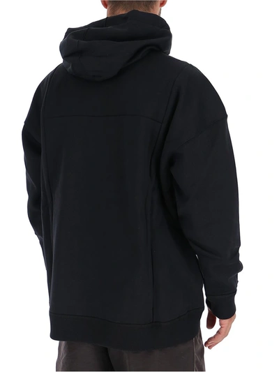 Shop Valentino Vlogo Printed Hooded Jacket In Black