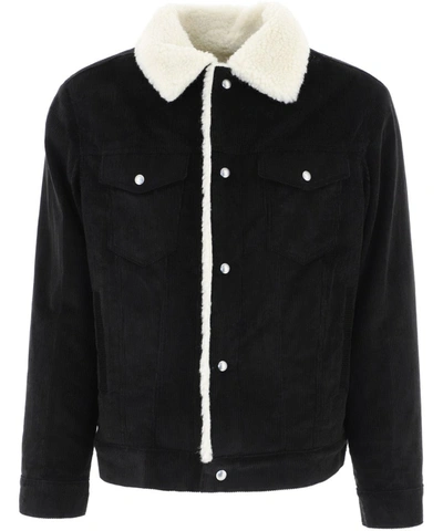 Shop Maison Kitsuné Trucker Jacket In Black