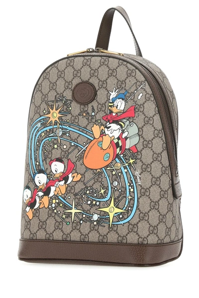 Shop Gucci X Disney Donald Duck Small Backpack In Multi