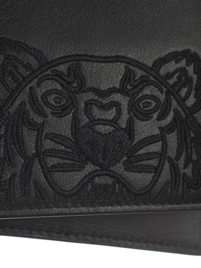 Shop Kenzo Kampus Tiger Bifold Wallet In Black