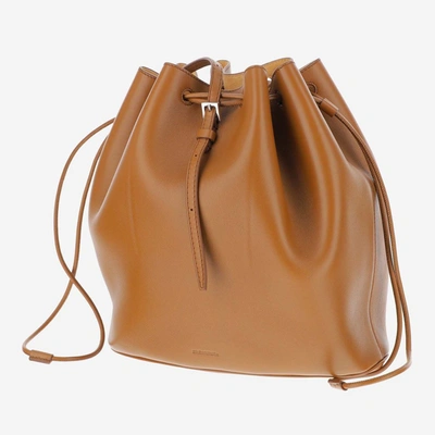 Shop Jil Sander Bucket Bag In Brown