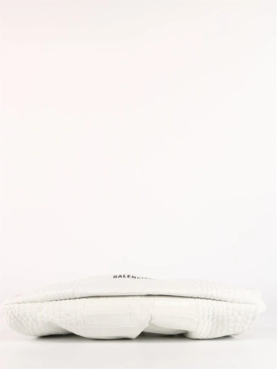 Shop Balenciaga Cloud Xl Clutch Bag In White