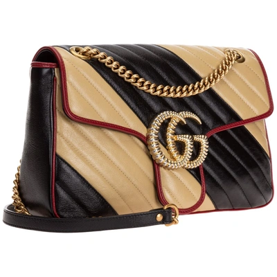 Shop Gucci Gg Marmont Small Matelassé Shoulder Bag In Multi