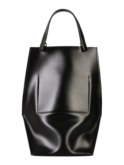 Shop Jil Sander Top Handle Tote Bag In Black