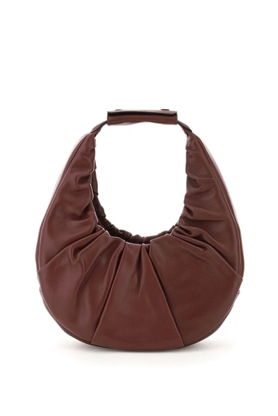 Shop Staud Soft Moon Shoulder Bag In Brown