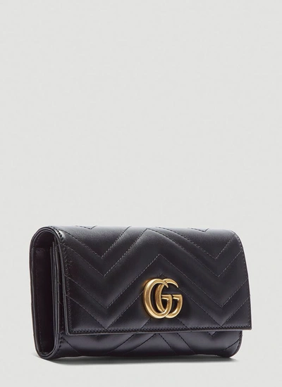 Shop Gucci Gg Marmont Continental Wallet In Black