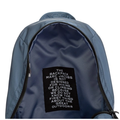Shop Marc Jacobs Logo Patch Medium Backpack In Blue