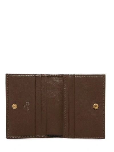 Shop Gucci Horsebit 1955 Card Case Wallet In Brown
