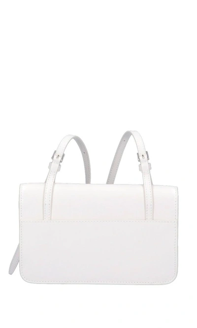 Shop Jil Sander Logo Shoulder Bag In White