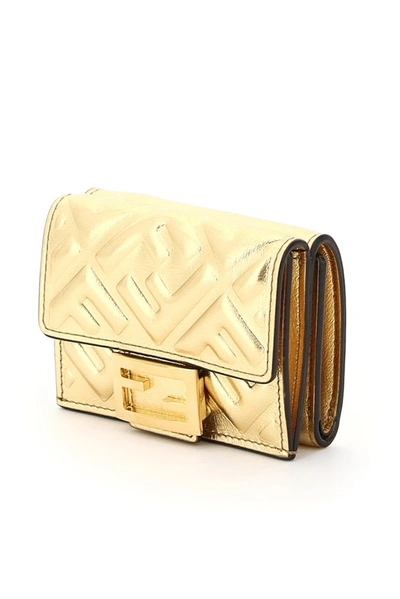 Shop Fendi Tri In Gold