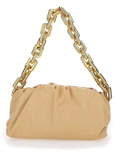 Shop Bottega Veneta The Chain Shoulder Bag In Beige