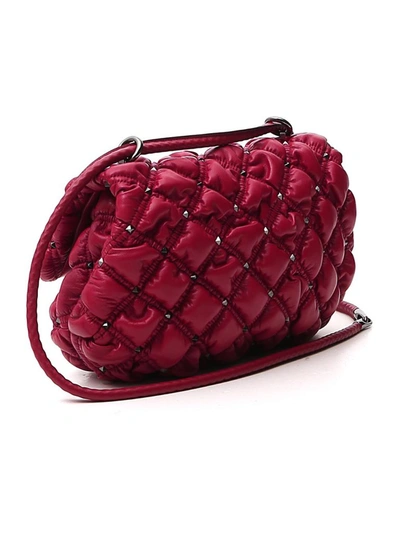 Shop Valentino Garavani Rockstud Spikeme Shoulder Bag In Red
