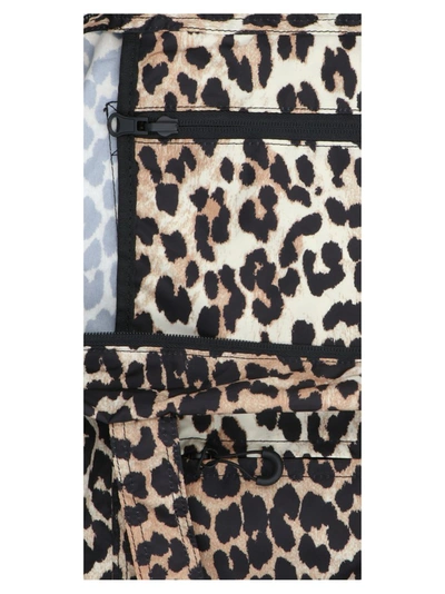 Shop Ganni Leopard Print Shopping Bag In Multi