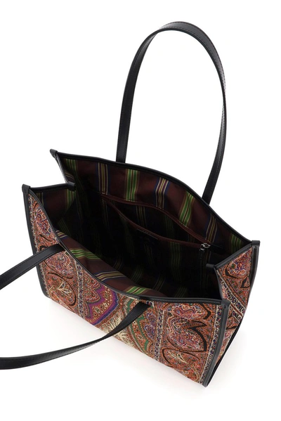 Shop Etro Paisley Jacquard Tote Bag In Multi