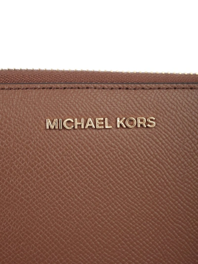 Shop Michael Michael Kors Jet Set Travel Wallet In Brown