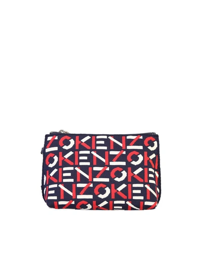 Shop Kenzo Skuba Monogram Clutch Bag In Red