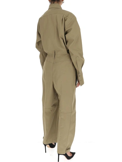 Shop Givenchy Pleated Boilersuit In Green