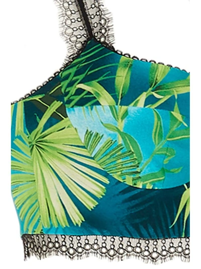 Shop Versace Jungle Print Bralette Top In Multi