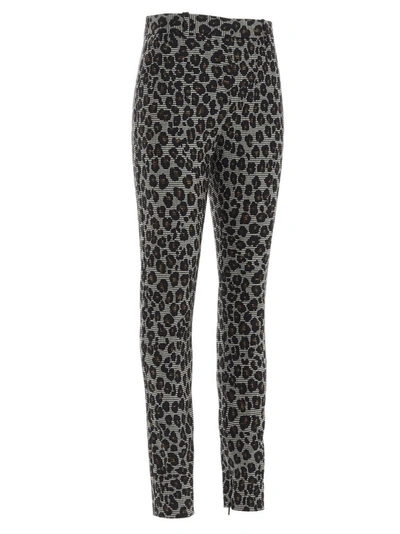 Shop Versace All Over Leopard Printed Pants In Multi