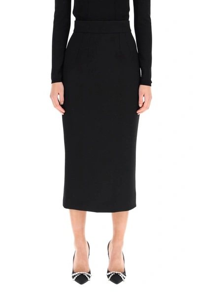 Shop Dolce & Gabbana Midi Pencil Skirt In Black