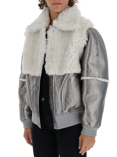 Shop See By Chloé Bomber Jacket In Silver