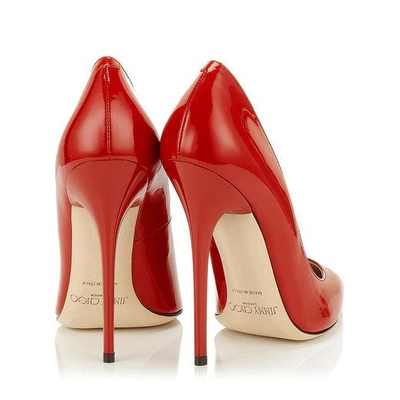 Shop Jimmy Choo Anouk Red Patent Pointy Toe Pumps