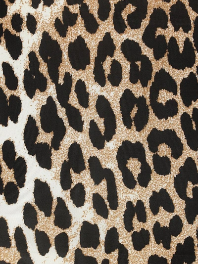 Shop Ganni Leopard Print Bodysuit In Multi