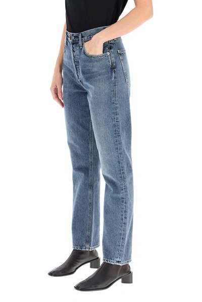 Shop Agolde Pinch High Rise Straight Leg Jeans In Blue