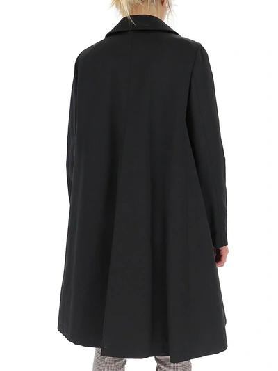 Shop Comme Des Garçons Comme Des Garçons Concealed Oversized Collar Coat In Black