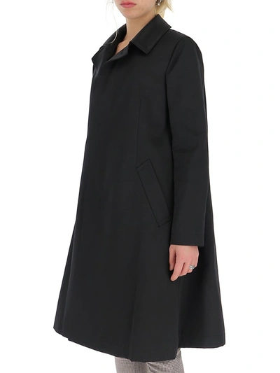 Shop Comme Des Garçons Comme Des Garçons Concealed Oversized Collar Coat In Black