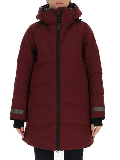 Shop Canada Goose Hooded Down Parka In Red