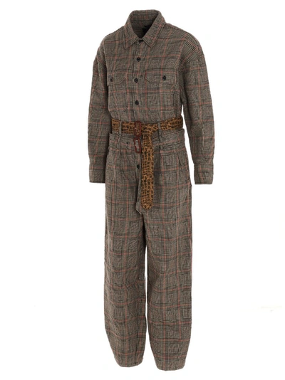 Shop R13 Checked Utility Jumpsuit In Multi