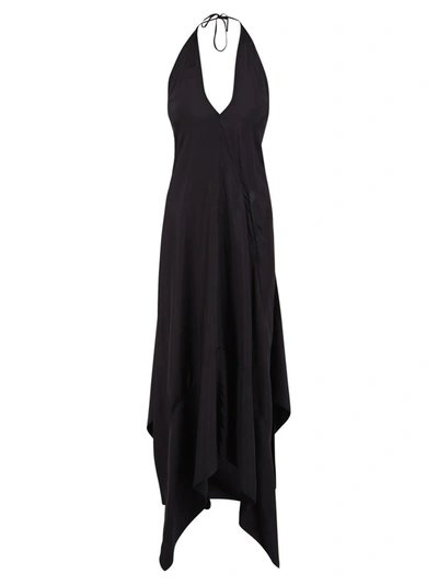 Shop Alyx 1017  9sm Vulcano Halterneck Maxi Dress In Black