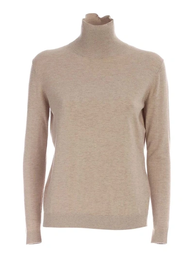 Shop Weekend Max Mara Turtleneck Sweater In Beige