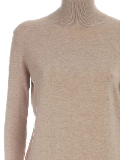 Shop Weekend Max Mara Turtleneck Sweater In Beige