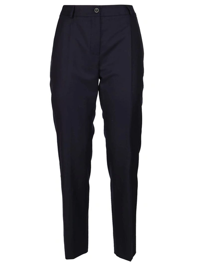 Shop Agnona Tailored Pants In Blue