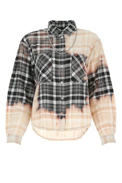 Shop Diesel Check Flannel Bleached Shirt In Multi