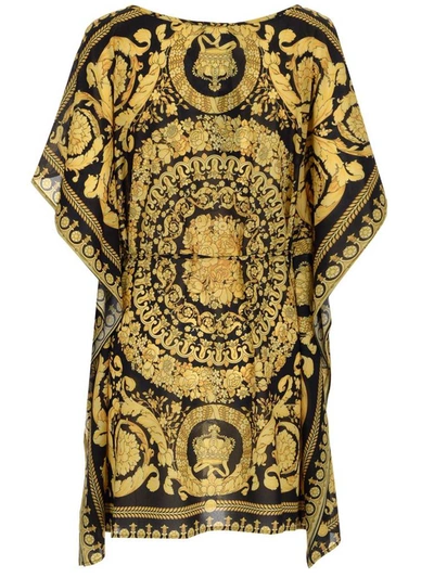 Shop Versace Barocco Print Cover Up In Multi