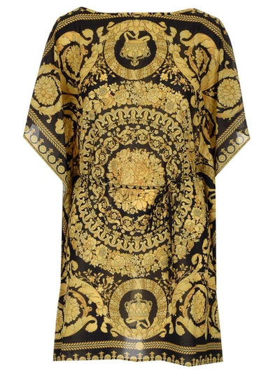 Shop Versace Barocco Print Cover Up In Multi